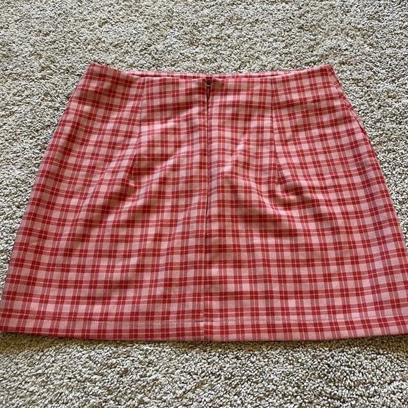 Urban Outfitters Women’s Pink Gretchen Plaid Mini Skirt Size Small Clueless Y2K - Picture 7 of 8